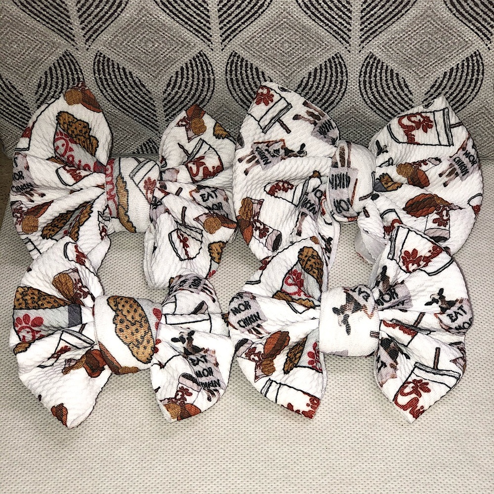 Bullet fabric toddler girl bows